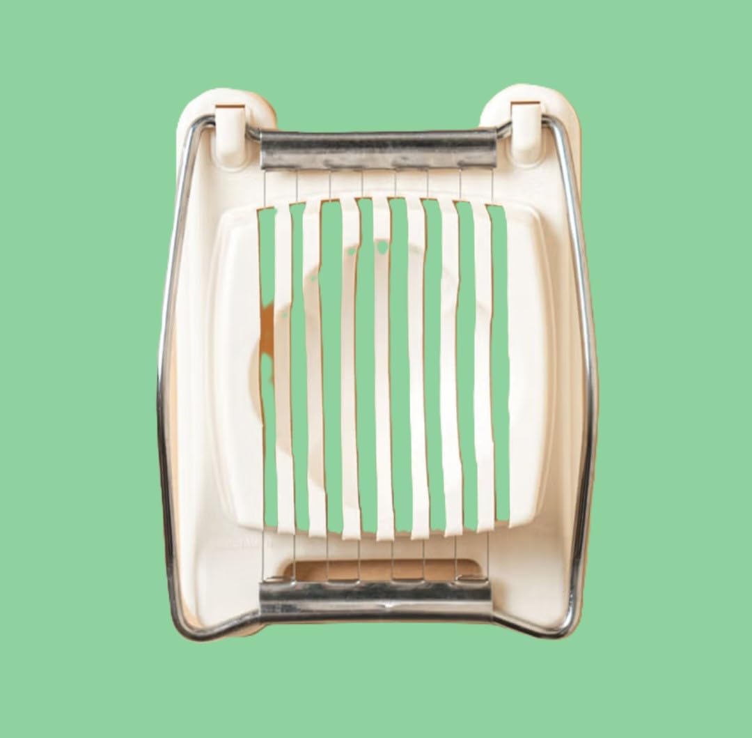 Japanese Egg Slicer Stainless Steel Wire Cutter – Hard-Boiled Egg, Tomato, and Fruit Slicer, Compact BPA-Free Kitchen Tool, Made in Japan Food Prep Utensil
