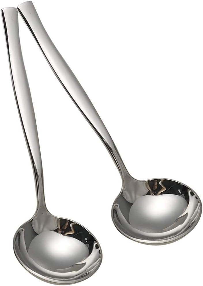 Idotry 2-Piece Stainless Steel Gravy Soup Spoon, Gravy Ladle Soup, Small Ladle