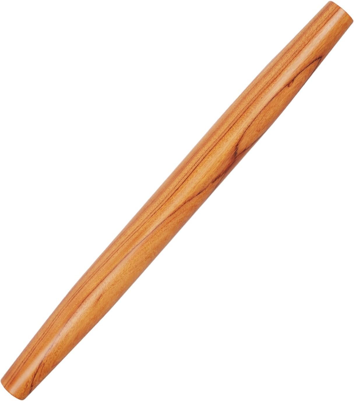 Natural High-Density Solid Bubinga Wood French Rolling Pin | 50% Heavier than Sapele pins | Less Effort | Perfect for Pies, Pastry & Cookies | Protective Fabric Sleeve - Ideal Baking Gift.