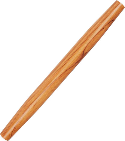 Natural High-Density Solid Bubinga Wood French Rolling Pin | 50% Heavier than Sapele pins | Less Effort | Perfect for Pies, Pastry & Cookies | Protective Fabric Sleeve - Ideal Baking Gift.