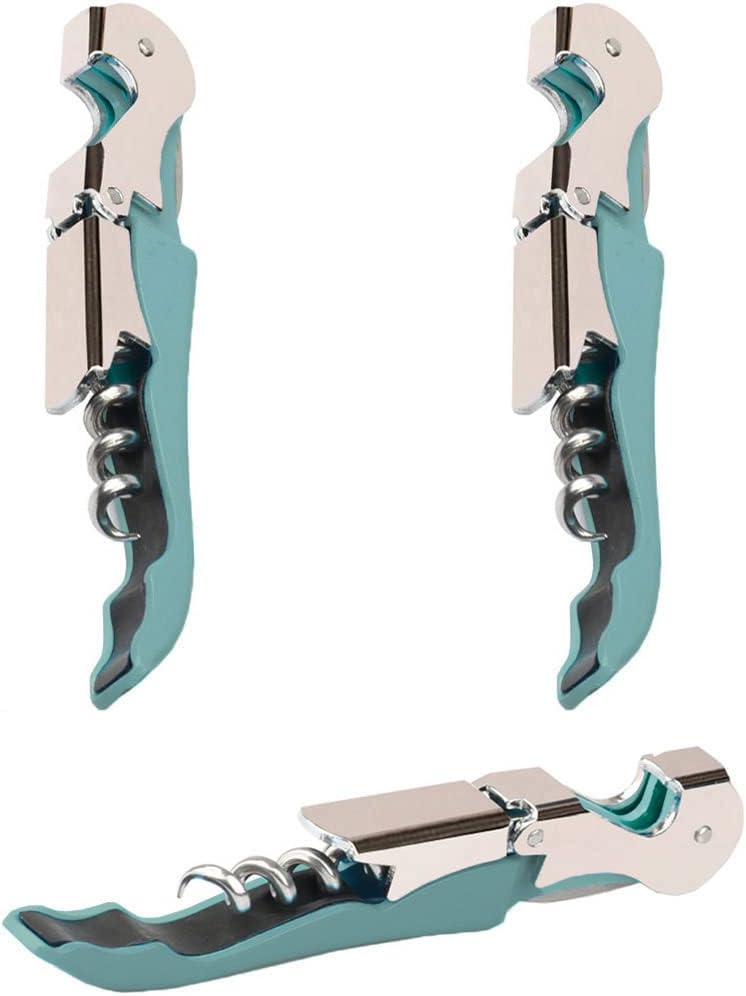 Kit-Home Professional Waiter Corkscrew Wine Openers Set (4 PCS),Upgraded with Heavy Duty Stainless Steel Hinges Wine Key for Restaurant Waiters, Sommelier, Bartenders