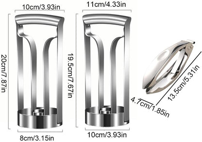 Stainless Steel Pineapple Corer – 304 Heavy Duty Fruit Slicer & Core Remover, 10-Second Pineapple Peeler Tool, Ergonomic Kitchen Gadget for Pineapple Rings, Easy Storage (7.9" Height)