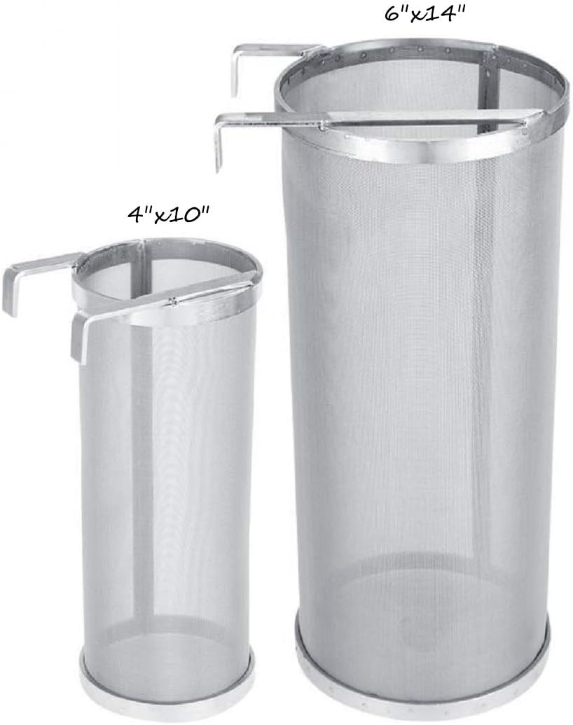300 Micron 6"x14" Spider Strainer Mesh Hops for Home Beer Brewing Filter Kettle