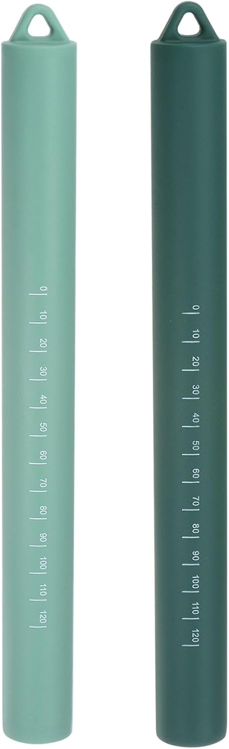 HARFINGTON Silicone Rolling Pin 10" Silicone Surface Non-Stick Stainless Steel Inner Core Dough Roller Kitchen Roller for Baking Pastry Pizza Fondant Bread, Green
