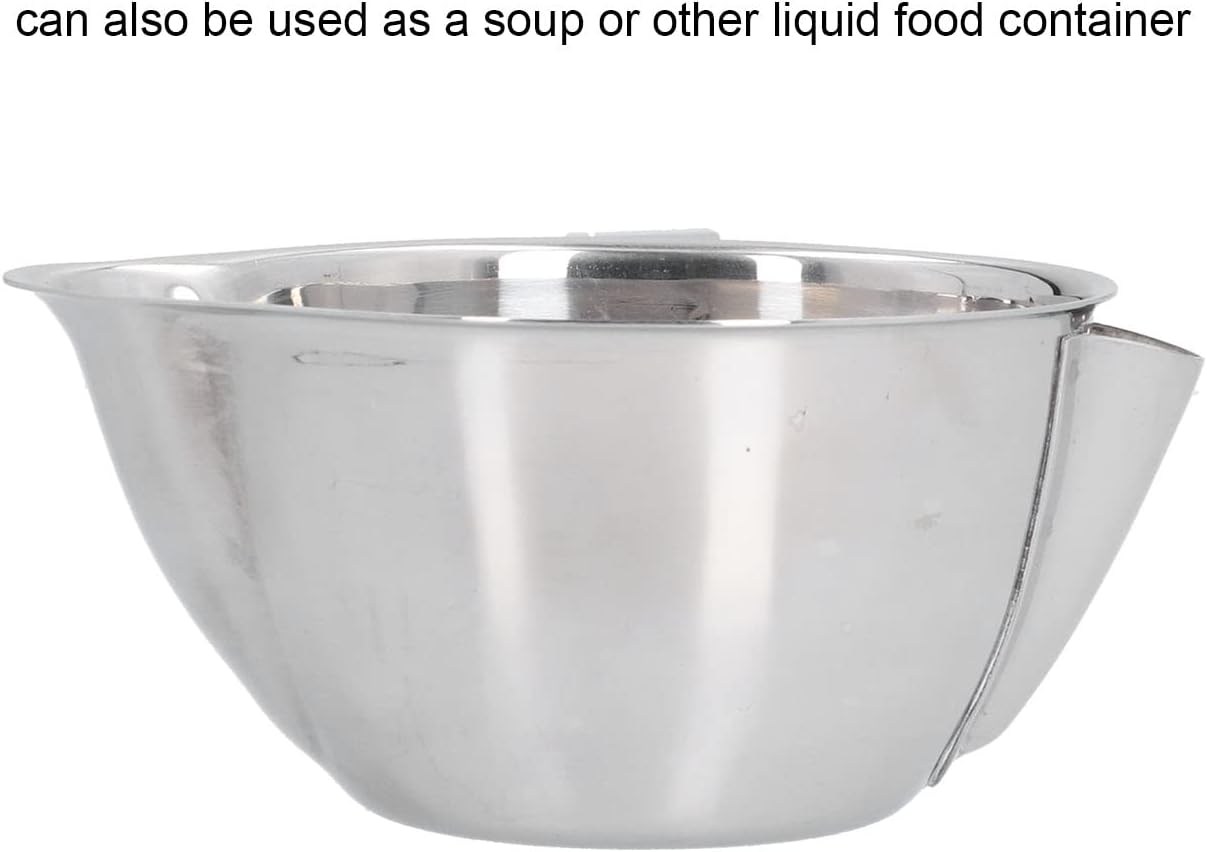 Stainless Steel Fat Separator for Gravy – 10oz Oil & Grease Separator Cup with Dual Spout, Small Soup Strainer Bowl for Broth, Kitchen Gadget for Cooking, Dishwasher Safe
