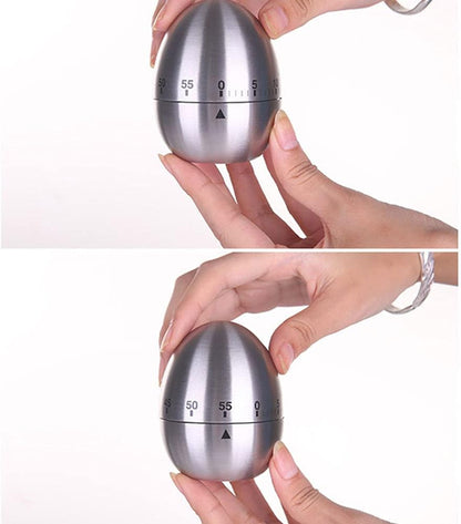 Mechanical Kitchen Egg Timer for Boiling Eggs, 60 Minute Mechanical Kitchen Timer, No Batteries Needed, Waterproof Visual Countdown Clock for Boiling Eggs & Cooking Baking Tool