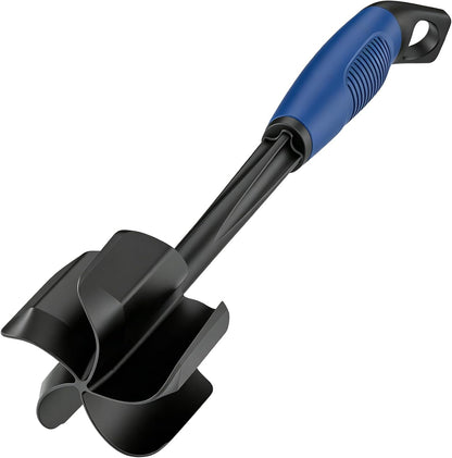 Ourokhome Meat Chopper and Potato Masher, Heat Resistant Nylon Ground Beef Smasher for Hamburger, 5 Curved Blades Nonstick Mixer & Stirrer, Practical Kitchen Gadgets, Black