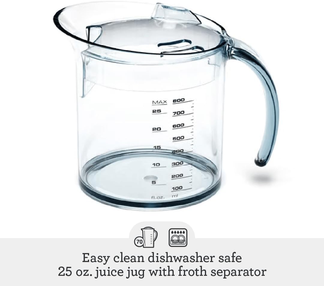Breville BJE200XL Juice Fountain Compact Centrifugal Machine, 25 fl oz, Silver