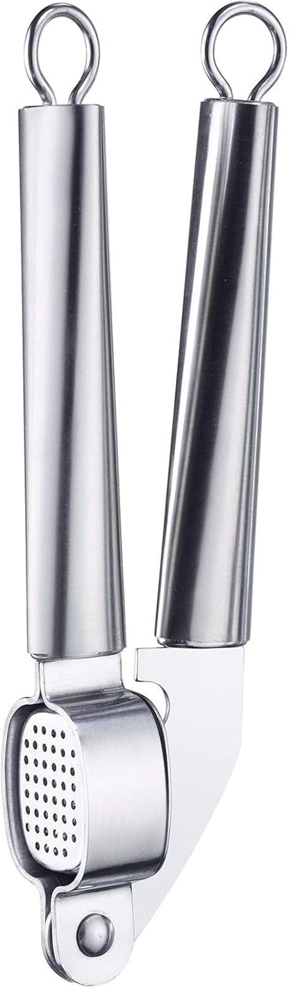 Westmark Germany Multipurpose Garlic Press with Olive Pitter, Nutcracker and Fish Scaler (Grey)