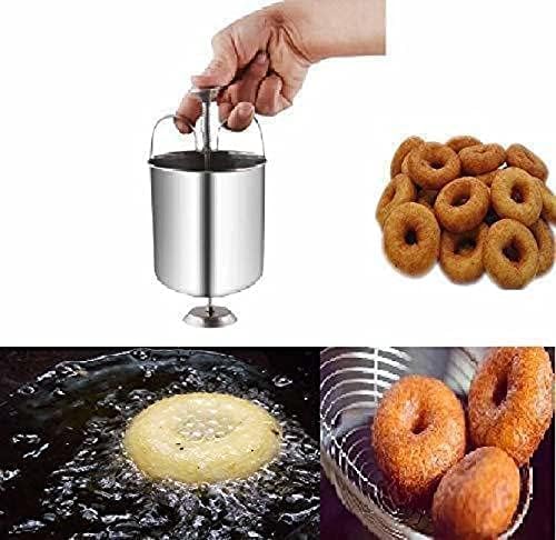 South Indian Vada Maker Dispenser – Donut Shape Vada Maker Mould for Medu Vada, Easy Batter Dispensing Tool for Crispy Fried Snacks & Kitchen Cooking