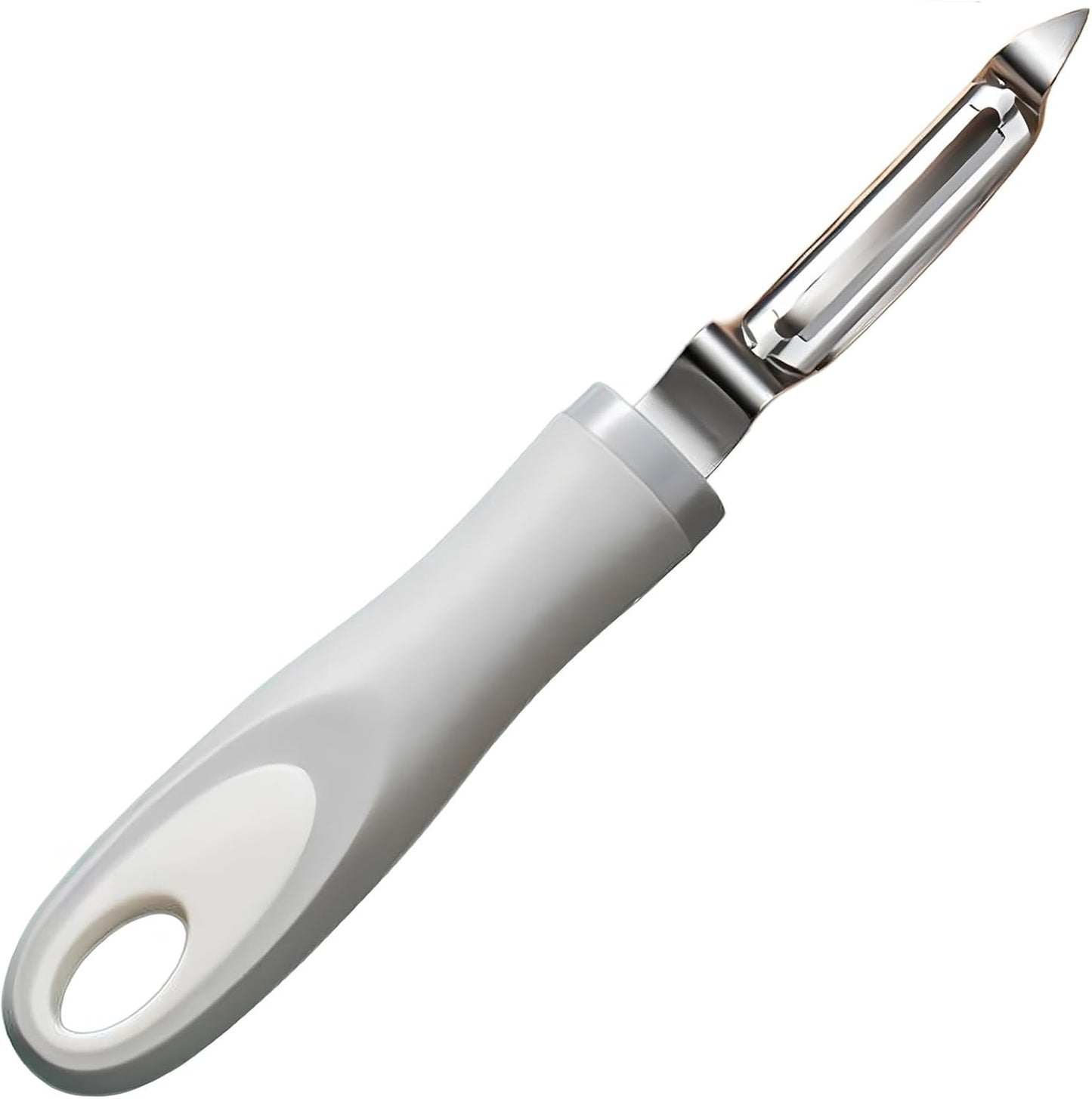 Vegetable Peeler, Stainless Steel Swivel Fruit Peeler with Ergonomic Non-Slip Handle, Built-in Eye Remover, Dishwasher Safe Kitchen Peeler for Potatoes, Carrots, Apples (Black)