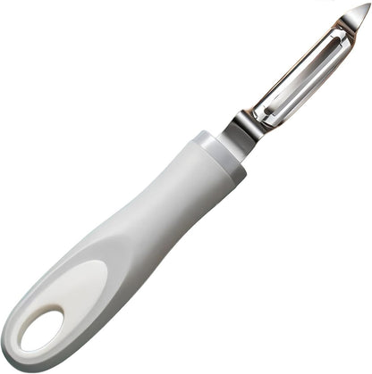 Vegetable Peeler, Stainless Steel Swivel Fruit Peeler with Ergonomic Non-Slip Handle, Built-in Eye Remover, Dishwasher Safe Kitchen Peeler for Potatoes, Carrots, Apples (Black)