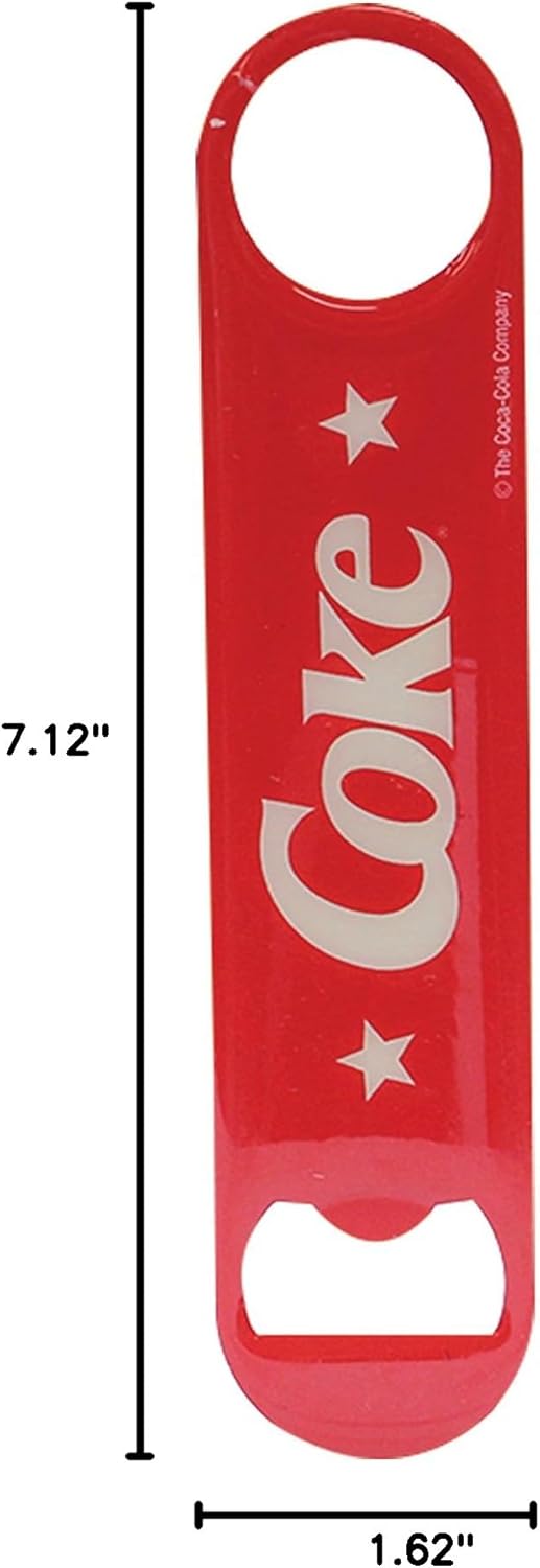 Tablecraft Stainless Steel Coca-Cola Bottle Opener Fridge Magnet, Red