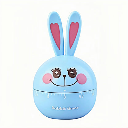 Cartoon Mechanical Kitchen Timer, 60 Minutes Countdown Timer, Mechanical Visual Timer for Kids - No Batteries Required, Kitchen Timer for Cooking, Home, Study and Classroom (Pink-A)