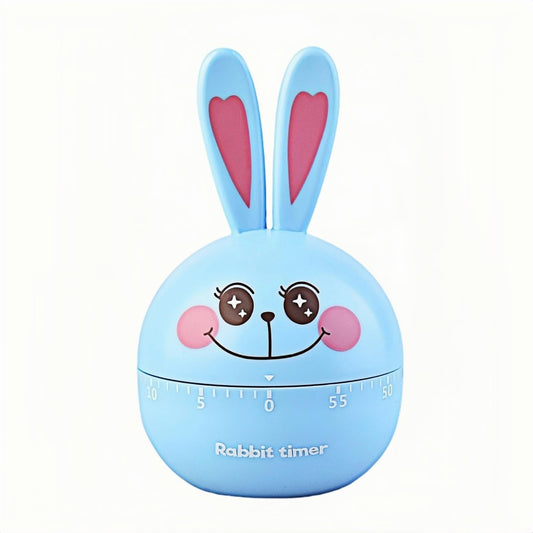 Cartoon Mechanical Kitchen Timer, 60 Minutes Countdown Timer, Mechanical Visual Timer for Kids - No Batteries Required, Kitchen Timer for Cooking, Home, Study and Classroom (Pink-A)