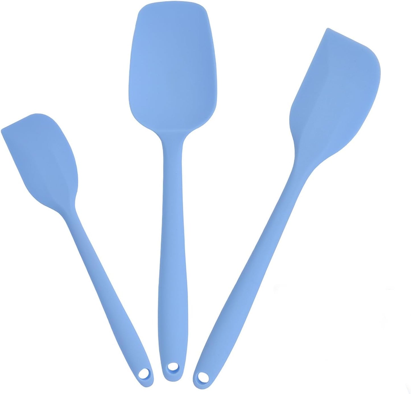 Spatulas Silicone Heat Resistant, Rubber Spatula Food Grade, Handle with Ergonomic Grip Kitchen Utensils Set,Nonstick Silicona Cooking Utensils Set for Cooking and Mixing 3Pacs Purple