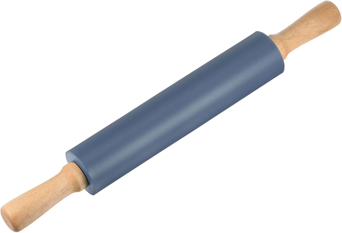 HARFINGTON Silicone Rolling Pins for Baking 12.2 Inch Non-Stick Silicone Surface Wooden Handle Rolling Pin Small Roller Playdough Rolling Pins for Fondant Kitchen Dough Pizza, Green