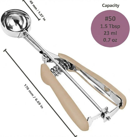 Ice Cream Scoop, 18/8 Stainless Steel Cookie Scoop, Cookie Scoops for Baking, 2 Tbsp/ 30 ml/ 1 oz Cookie Dough Scoop, Ice Cream Scooper with Trigger Release, Cookie Scooper for Baking