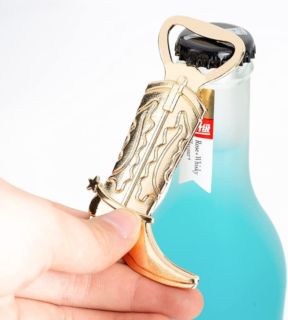 Cowboy Boot Bottle Opener for Wedding Party Favor (12pcs,Gold Tone)