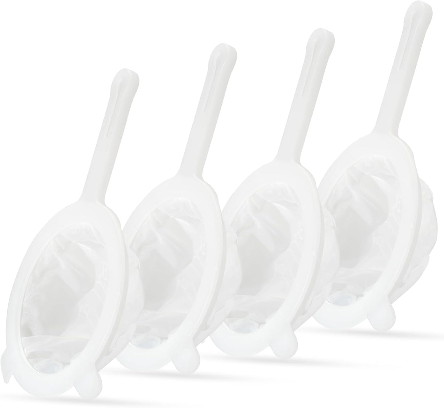 Premium Multi-Mesh Strainer Set, 4 Pack - 100/200/300/400 Mesh, Nylon & Plastic Fine Mesh Sieve for Tea, Coffe, Nut Milk, Juice, Broth, Smoothies, Reusable & Easy to Clean, Durable,Dishwarer Safe