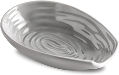 Hasense Spoon Rest for Stove Top - Blue Swirl Pattern Spoon Holder for Stove, Heat-Resistant Spoon Rest for Kitchen Counter, Ceramic Cooking Utensil Rest Ladle Holder for Spatula or Tong, 5.7 Inch