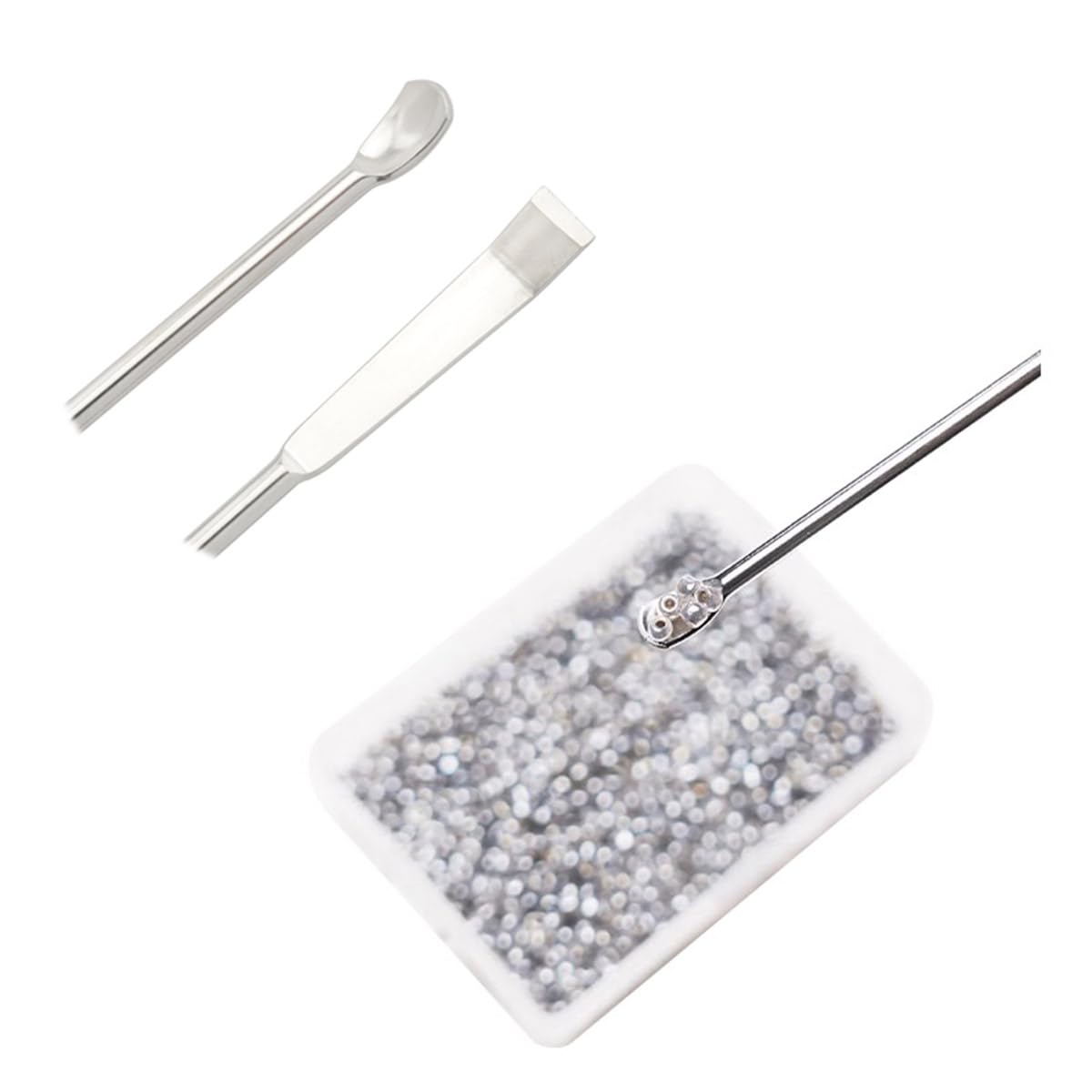 JianLing 2PCS 304 Stainless Steel Miniature Laboratory Sampling Spoon Medicine Spatula 2 in 1 Double Headed Reagent Spoon 125mm for Measuring Powder Or Granular Solid Tools