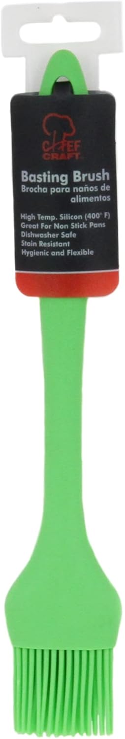 Chef Craft Premium Silicone Basting Brush, 10.25 inch, Pink