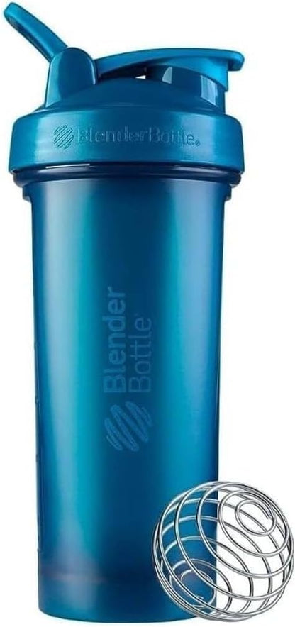 BlenderBottle Classic V2 Shaker Bottle Perfect for Protein Shakes and Pre Workout, 28-Ounce, Clear/Black