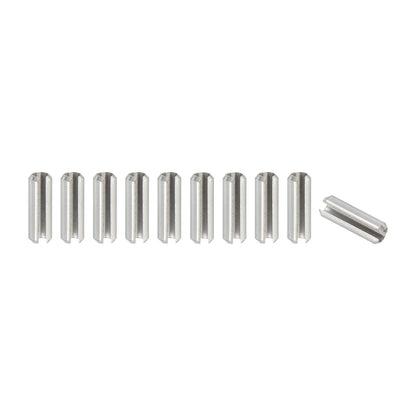 PATIKIL Slotted Spring Pin, 50 Pcs 1/8" x 3/4" (3.2mm x 20mm) 304 Stainless Steel Split Roll Pins Spring Dowel for Home Improvement Automotive Machine Repair, Silver - Colors B