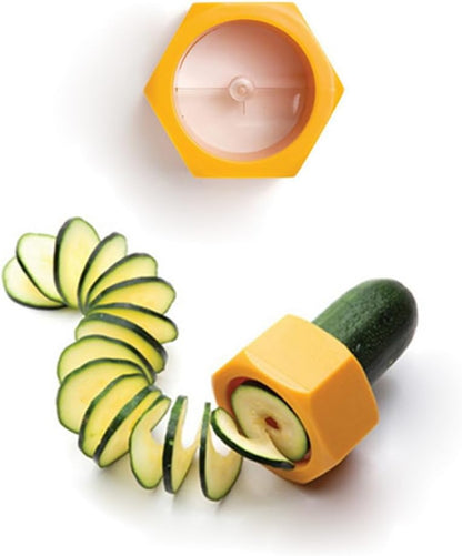 2 Pack Zucchini Spiralizer Slicer Cutter Zucchini Noodle Maker Portable Small Cucumber Spiral Slicer for Zucchini Spirals Veggie Pasta Spaghetti Cucumbers Vegetable Zucchinis Veggies