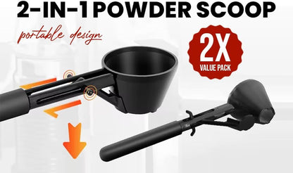 2PCS 2 in 1 Measuring Scoop with Funnel for Reusable K Cup CoffeecPods, Spill Proof Filling Funnel For Ground Coffee, Protein Powder,Suppliments, Refillable Pods Tea, Coffee Scoop 2 Teaspoon