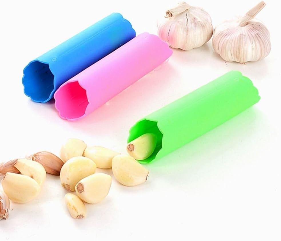 Garlic Peeler Silicone Garlic Skin Remover Roller Garlic Tube Rollers Skin Remover, Garlic Roller Peeling Tube Tool Useful Kitchen Tools(Green)