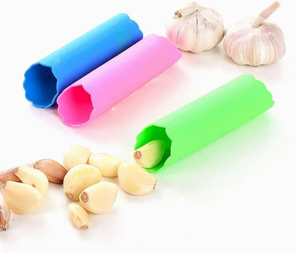 Garlic Peeler Silicone Garlic Skin Remover Roller Garlic Tube Rollers Skin Remover, Garlic Roller Peeling Tube Tool Useful Kitchen Tools(Green)