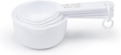 Fox Run Measuring Cup Set, 1/8 cup to 1 Cup, Multicolored 4 Cup Measuring Set