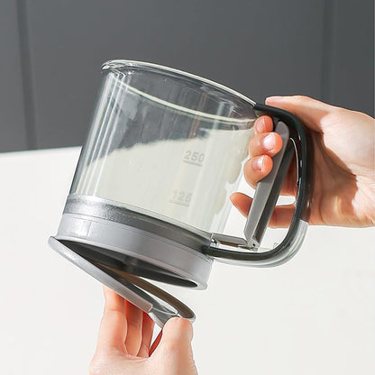 Flour Sifter for Baking, Plastic Flour Sifter, Double layer Flours Sieve with Hand Press Design, Handheld Powder Sifters Fine Mesh Kitchen Cooking Sieve Tools for Cooking(COLOR:Transparent Green)