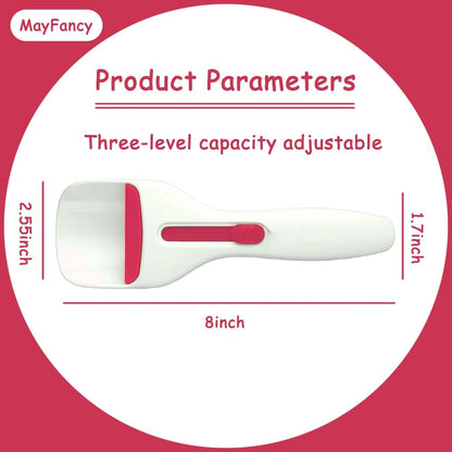 Cupcake Batter Dispenser Scoop with One-Touch Sliding Button - Professional Cake Batter Distribution Tool for Kitchen Baking - Easy Clean Pastry Batter Scoop for DIY Cupcakes & Pancakes