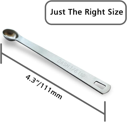 2PCS 1/4 Teaspoon(1/4tsp, 1.25 ml, Tad) Single Tiny Measuring Spoon, Small Individual Stainless Steel Measure Spoons Only
