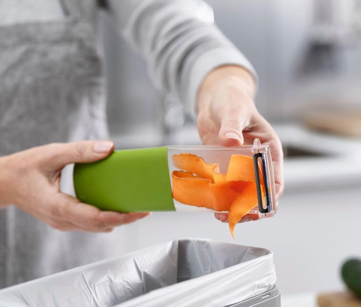 Joseph Joseph Multi-Peel Y-shaped Peeler Easy Grip Handles Stainless Steel Blade for Kitchen Vegetable Fruit, Light Green