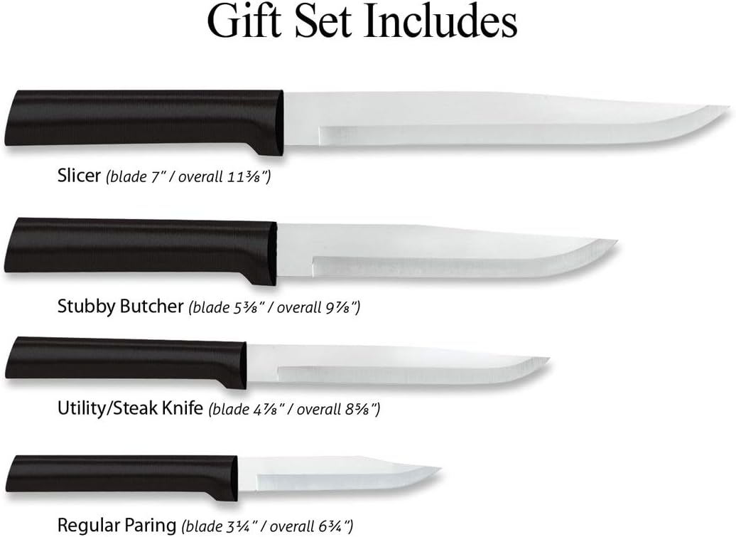 Rada Cutlery Cooking Essentials Gift Set (S49), 3-Piece Knife Set, Stainless Steel Blades, Silver Handle