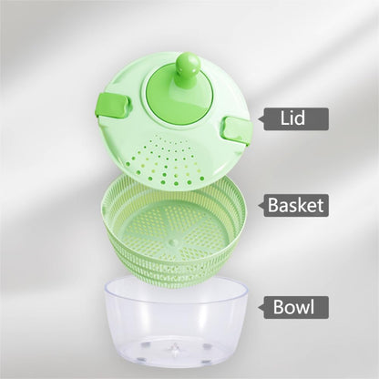 Salad Spinner-wash，Spin & Dry Salad Greens，Fruit & Vegetable wash，4.2qt.（green)…