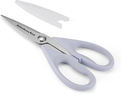 KitchenAid Multipurpose Shear Set, Versatile Scissors with Nutcracker, Bottle Opener, Ergonomic Handles with Protective Blade Covers, 2 Piece