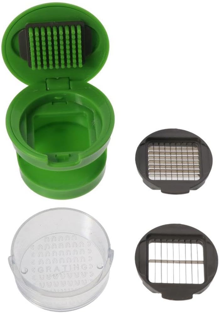 multifunction Plastic Garlic Press Presser Crusher Slicer Grater Dicing Slicing and Storage Kitchen Vegetable Tool