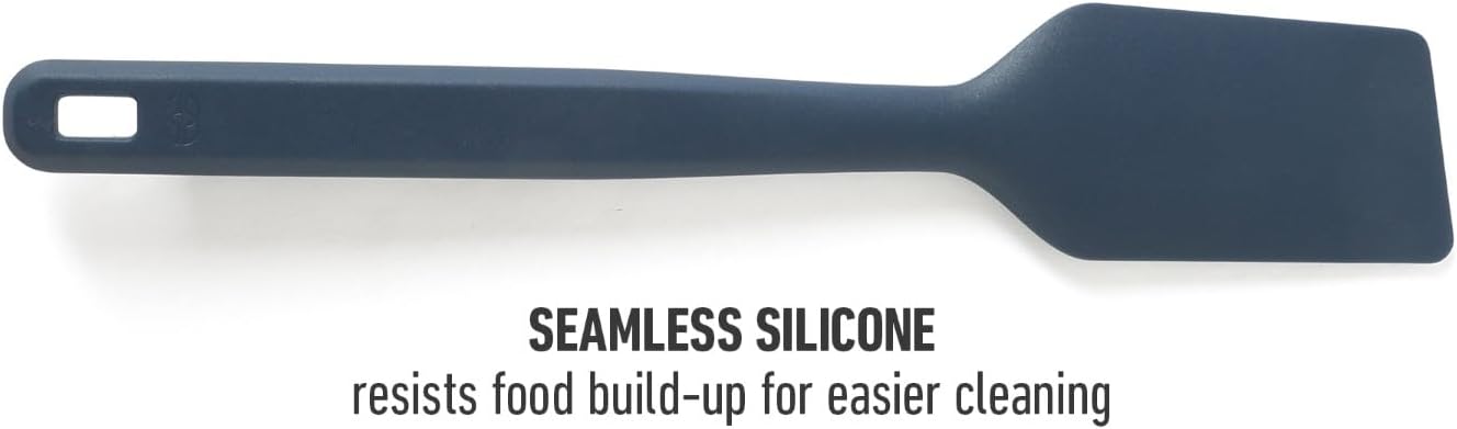 Calphalon Prime Scraper Set, 2-Piece Silicone Kitchen Scraper Set, Flexible Baking & Cooking Scrapers, Heat-Resistant Nonstick-Safe Tools with Ergonomic Handles, Navy