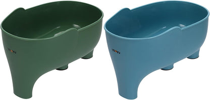 Vegetables Washing Basket Elephant Drainage Basket Fruit Basket for Draining Pasta Noodles Kitchen, PP Material, 22x14x10cm (Pink)