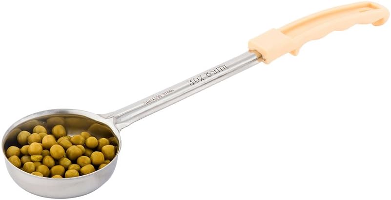 Restaurantware Met Lux 6 Ounce Portion Ladle 1 With Black Handle Portion Serving Spoon - Does Not Corrode Dishwashable Stainless Steel Portion Control Serving Utensil Multipurpose
