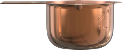 Color Up 2 Cup Measuring Cup, 480ml Stainless Steel Metal, Easy-Pour Spouts, Engraved Markings, Flat Base, Dishwasher Safe, for Dry and Liquid Ingredients