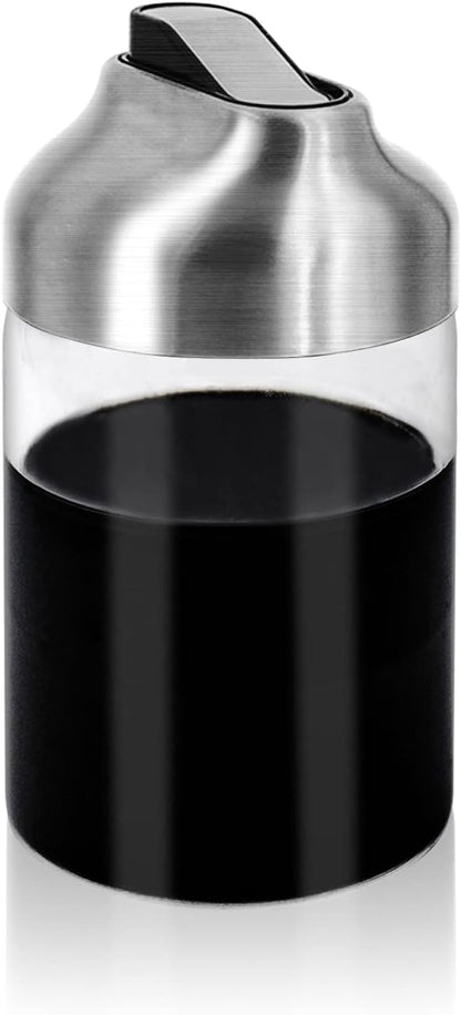 Aelga Olive Oil Dispenser - 14 OZ Glass Oil and Vinegar Dispenser Bottles Set for Kitchen No Drip-Set of 2