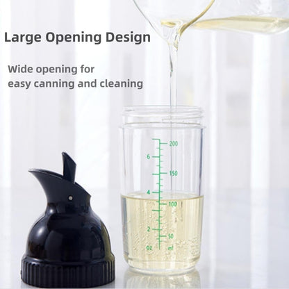 Wokyo Salad Dressing Shaker, Homemade Salad Dressing Bottle Mixer Measure Dripless Pour, Leak-free, Soft Grip, Dishwasher Safe BPA Free (Green)