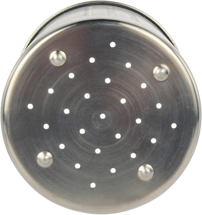 Saiveina Stainless Steel Utensil Holder Kitchen Holder Restaurant Cooking Utensil Holder for Forks Spatula, 5.3'' x 5.1" Round Utensil Organizer