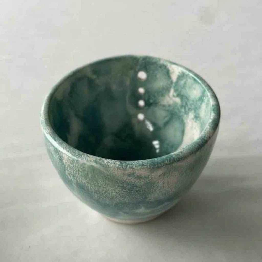Herb Stripper Bowl, Herb Stripping Bowl with Multiple Hole Sizes to Separate Leaves from Stems (Blue)